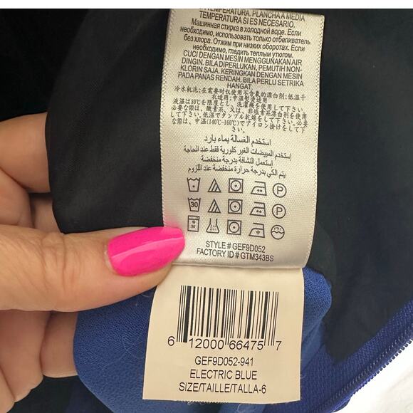 NWoT BCBGeneration Electric Blue Mesh Cutout Jumpsuit – Size 6 - Picture 10 of 11